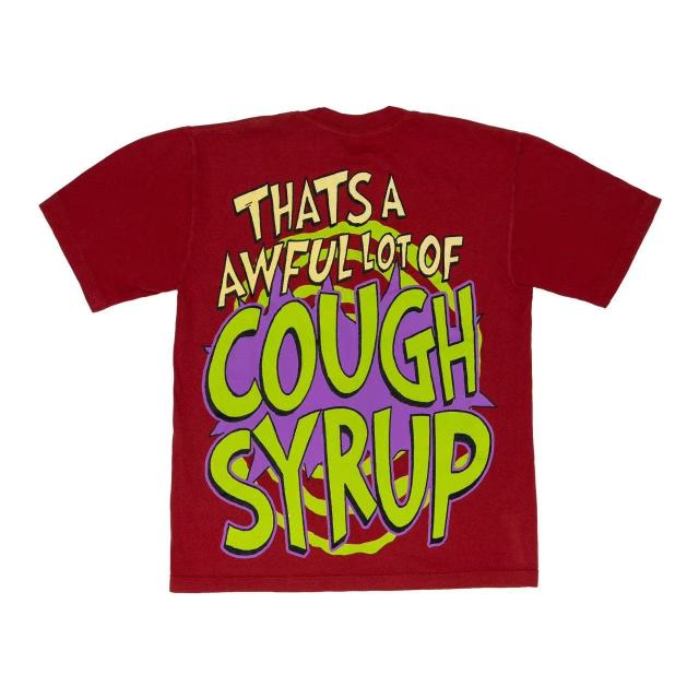 Cough Syrup Christmas Hip Hop Cartoon Grinch Lowrider Car Graphic Front Bubble Outline Stacked Slogan Tee 2 colors 29302084