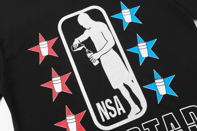 Cough Syrup All-Star NSA Figure Silhouette Star Sleeve Double Sided Print Tee 2 colors 29290030