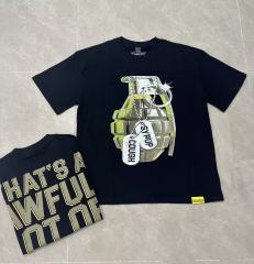 Cough Syrup Vintage Distressed Army Grenade Graphic Back Big Stacked Text Print Tee 29303794
