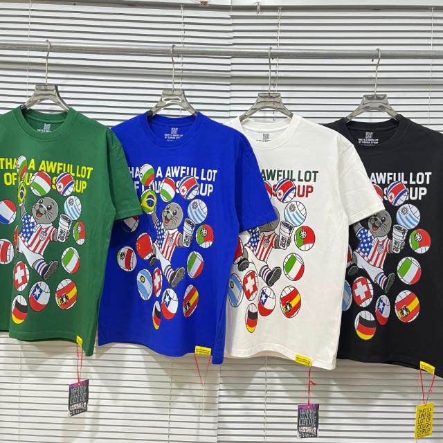 Cough Syrup Cartoon Streetwear Front Cute Us Jersey Sea Lion Multinational Country Flag Football Ball Slogan Print T-Shirt 4 colors 29343108