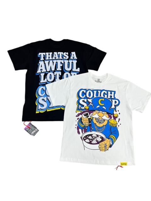 Cough Syrup Cartoon Hip Hop Streetwear Front Captain Character Pouring Purple Syrup Bowl Bottle Chain 3D Outline Letter Graphic Oversized T-Shirt 2 colors 29344019