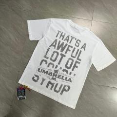 Cough Syrup Grunge Hip Hop Streetwear Front Faded Distressed Umbrella Text Back Giant Stacked Worn Block Letter Print T-Shirt 2 colors 29345297