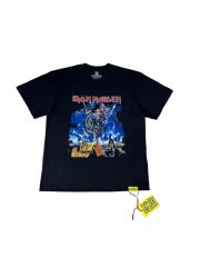 Cough Syrup Heavy Metal Rock Streetwear Front Iron Maiden Skeleton Warrior Horse Battle Scene Band Logo Print T-Shirt 29345277