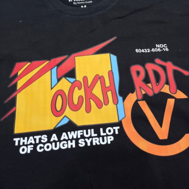 Cough Syrup Color Contrast Graffiti Deformed Art Letter Print Tee 3 colors 29359168