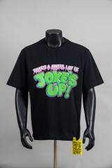 Cough Syrup Cartoon Retro Streetwear Front Green Pink Outline Melting Bubble Joke’s Up Slogan Print Back Large Top Hat R Filled Repeat Logo Graphic Oversized T-Shirt 29343926