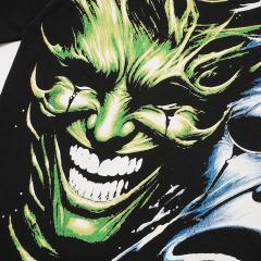 Cough Syrup Green And Blue Contrast Split Demon Face Front Large Stacked Text Slogan Back Oversized Tee 29288677