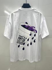 Cough Syrup PO' UP US City Name List Green Box Text Gradient Flame Front Purple Syrup Dripping Disposable Cup Print Tee 2 colors 29303911
