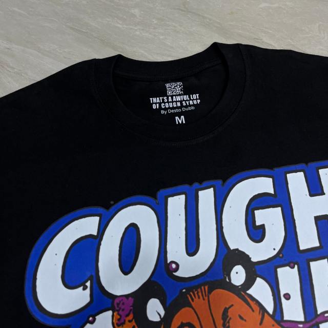 Cough Syrup West Coast Casual Fashion Front Chill Cartoon Tiger Hip Hop Accessories Syrup Pouring Graffiti Bubble Letter Print T-Shirt 2 colors 29344065
