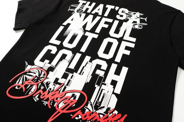 Cough Syrup Gothic Streetwear Line Drawing Reaper Urban Scene Dual Side Contrast Script Signature Typography Tee 29302199