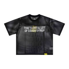 Cough Syrup Retro Sport Streetwear Available Front Simple Block Typography Back Large Stacked Letter Print Cropped Mesh Jersey T-Shirt 4 colors 29345315
