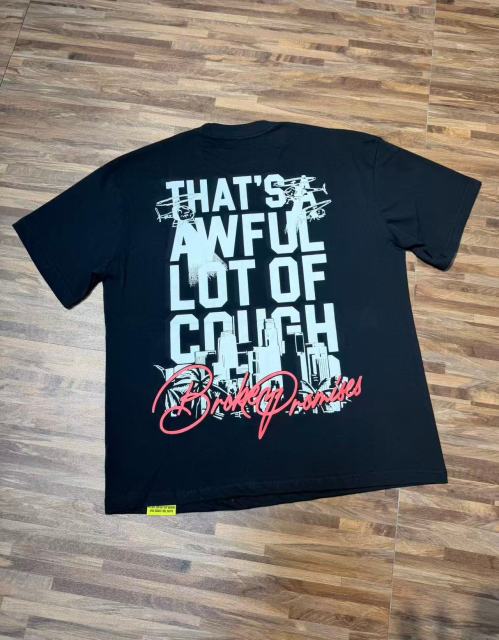 Cough Syrup Gothic Streetwear Line Drawing Reaper Urban Scene Dual Side Contrast Script Signature Typography Tee 29302199