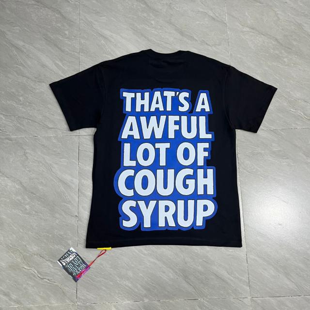 Cough Syrup West Coast Casual Fashion Front Chill Cartoon Tiger Hip Hop Accessories Syrup Pouring Graffiti Bubble Letter Print T-Shirt 2 colors 29344065