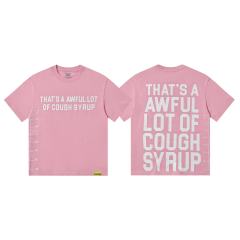 Cough Syrup Minimal Street Small Front Slogan Side Ruler Scale Print Large Stacked Bold Letter Back Tee 5 colors 29302154