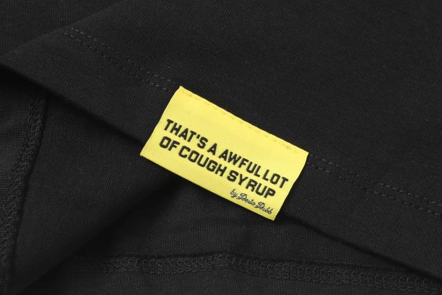 Cough Syrup Four Outline Syrup Bottles Pink Polka Dot Liquid Level Front Half Pink Dot Filled Stacked Slogan Tee 2 colors 29290183