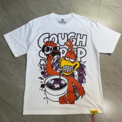 Cough Syrup Retro Cartoon Streetwear Bright White Tone Hip Hop Rooster Character Syrup Bottle Splashing Liquid Vintage Graffiti Art Print T-Shirt 29344157