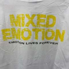 Mixed Emotion Red Frame Subculture Handwritten Graffiti Print T-shirt 29370453