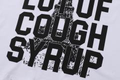 Cough Syrup Sketch Texture Eiffel Tower ALCS Gothic Letter Front Embedded Tower Stacked Slogan Tee 2 colors 29290147