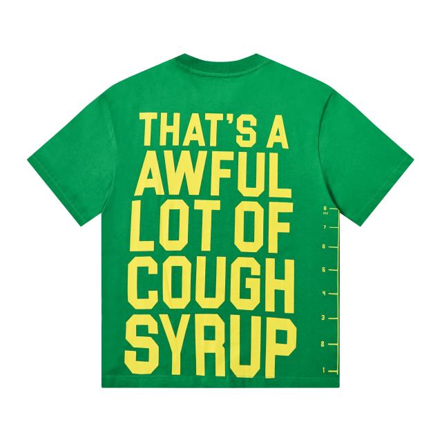 Cough Syrup Minimal Street Small Front Slogan Side Ruler Scale Print Large Stacked Bold Letter Back Tee 5 colors 29302154