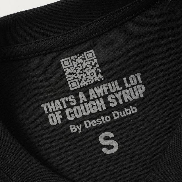 Cough Syrup Green And Blue Contrast Split Demon Face Front Large Stacked Text Slogan Back Oversized Tee 29288677