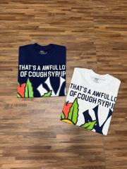 Cough Syrup Weed Leaf Peace Symbol Apple NY Graffiti Double Sided Print Tee 2 colors 29288701