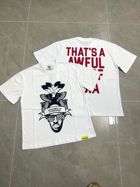 Cough Syrup Bald Eagle American Flag Feather Banner Hip Hop Portrait Front Large Bold Red Block Letter Tee 29303913