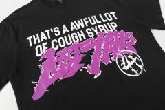 Cough Syrup Pink Graffiti Typography Dual Line Front Circular Frame Grunge Text Print Tee 2 colors 29303963