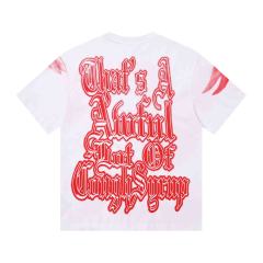 Cough Syrup Sketch Cupid Angel Tattoo Detail Front Gothic Stacked Cursive Slogan Back Tee 4 colors 29290017
