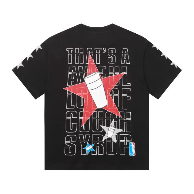 Cough Syrup All-Star NSA Figure Silhouette Star Sleeve Double Sided Print Tee 2 colors 29290030