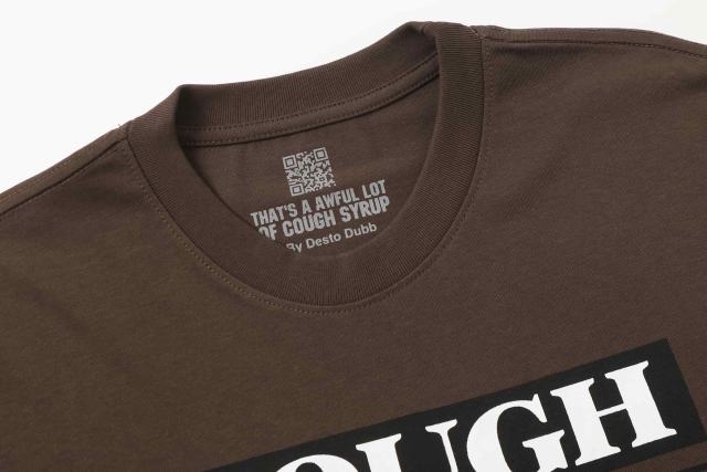 Cough Syrup Running Horses Purple Tongue Split Letter Front Full Stacked Slogan Back Tee 2 colors 29290051