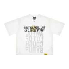 Cough Syrup Retro Sport Streetwear Available Front Simple Block Typography Back Large Stacked Letter Print Cropped Mesh Jersey T-Shirt 4 colors 29345315