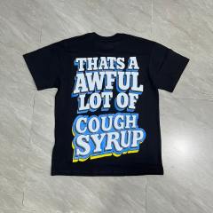 Cough Syrup Cartoon Hip Hop Streetwear Front Captain Character Pouring Purple Syrup Bowl Bottle Chain 3D Outline Letter Graphic Oversized T-Shirt 2 colors 29344019