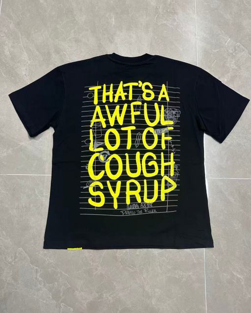 Cough Syrup Grunge Streetwear Notebook Scribble Letter Double Side Print Tee 2 colors 29302356