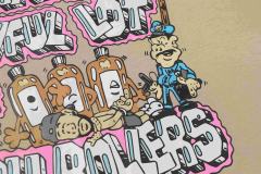 Cough Syrup Bubble 3D Outline Letter High Rollers Poker Chip Utility Pole Cartoon Graphic Double Side Tee 29303799