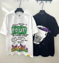 Cough Syrup PO' UP US City Name List Green Box Text Gradient Flame Front Purple Syrup Dripping Disposable Cup Print Tee 2 colors 29303911