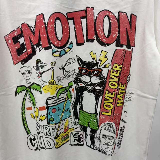 Mixed Emotion Beach Cartoon Cat Graffiti Surf Print T-shirt 29370503