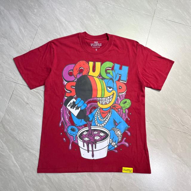 Cough Syrup West Coast Casual Fashion Vivid Color Toucan Character Hip Hop Jewelry Syrup Pouring Bubble Font Print T-Shirt 29344093
