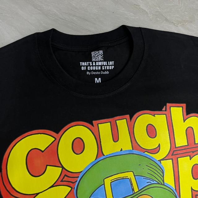 Cough Syrup Retro Holiday Streetwear Front Green Leprechaun Diamond Grill Teeth Syrup Bottle Cup Drip Cartoon Art Print Oversized T-Shirt 2 colors 29344022
