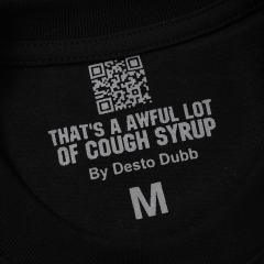Cough Syrup Pink Line Rodeo Cowboy Cactus Club EST 2018 Front Bold Stacked Letter Tee 29290090