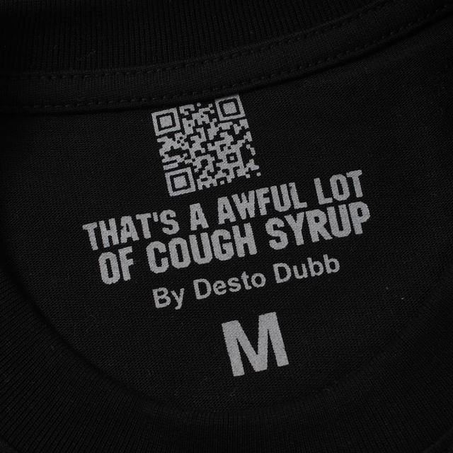 Cough Syrup Pink Line Rodeo Cowboy Cactus Club EST 2018 Front Bold Stacked Letter Tee 29290090