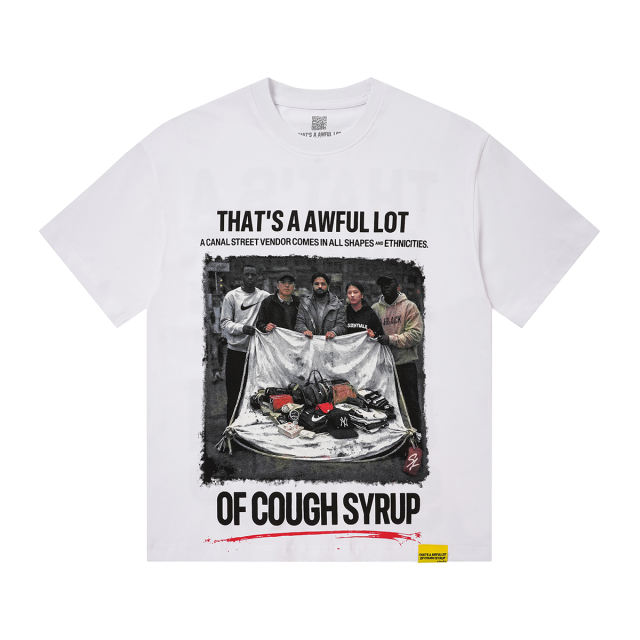 Cough Syrup High Street Front Figure Back Letter Double Side Print Tee 2 colors 29288631