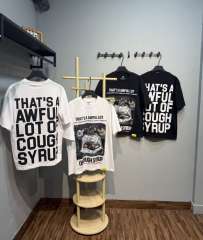 Cough Syrup High Street Front Figure Back Letter Double Side Print Tee 2 colors 29288631