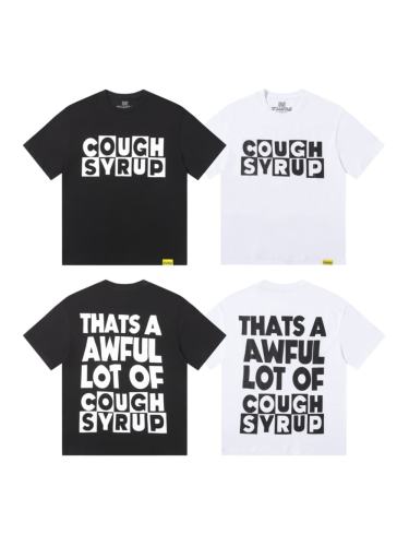 Cough Syrup Block Box Letter Front And Back Double Sided Print Tee 2 colors 29290013