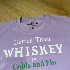 Cough Syrup Y2K Retro Street Front Vintage Medicine Label Text Back Mother Child Cartoon Art Print T-Shirt 29345287