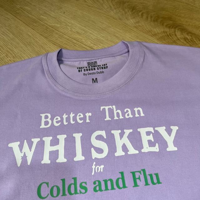 Cough Syrup Y2K Retro Street Front Vintage Medicine Label Text Back Mother Child Cartoon Art Print T-Shirt 29345287