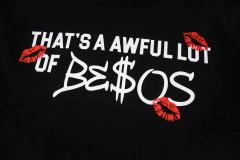 Cough Syrup Lip Print Decorated Front Small Text Back Stacked Bold Letter Cursive Word Print Tee 29303861