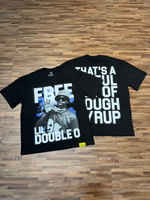 Cough Syrup Vintage Hip Hop Portrait Lightning Background Letter Print Front Bold Stacked Full Slogan Tee 29302082