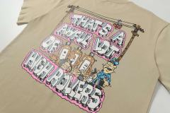 Cough Syrup Bubble 3D Outline Letter High Rollers Poker Chip Utility Pole Cartoon Graphic Double Side Tee 29303799