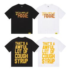 Cough Syrup Capsule Pill Golden Orange Letter Print Tee 2 colors 29359164