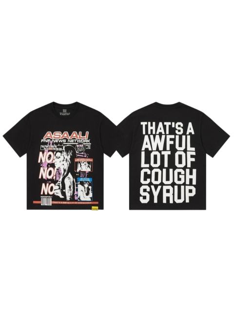 Cough Syrup Asaali Retro Magazine Clipping Collage Figure Front Back Bold Slogan Oversized Tee 29288682