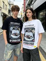 Cough Syrup High Street Front Figure Back Letter Double Side Print Tee 2 colors 29288631